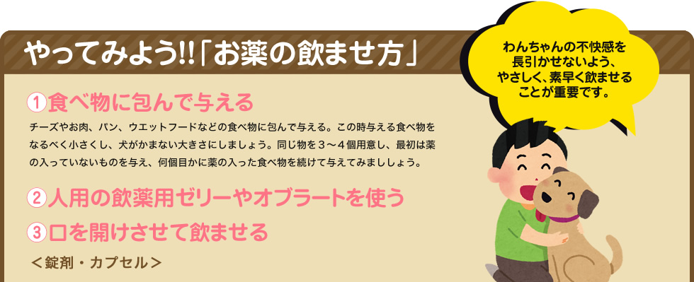 やってみよう!!「お薬の飲ませ方」